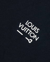 Louis Vuitton Signature Short Sleeve Crewneck Knitwear in Navy Blue
