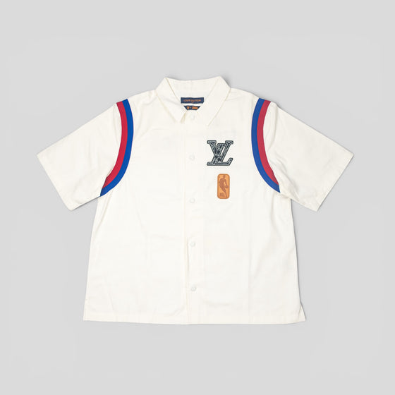 Louis Vuitton X NBA Patched Button Up in White — authenticated Louis Vuitton at CLB XXIII