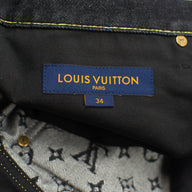 Louis Vuitton X Nigo Monogram Crazy Denim Jeans in Black