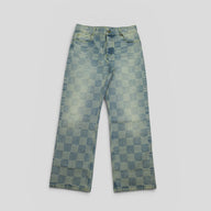 Louis Vuitton 3D Damier Denim Skate Pants in Medium Wash