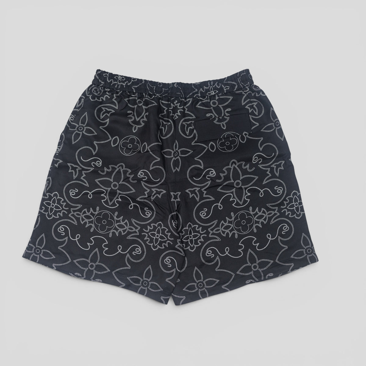 Louis Vuitton Arabesque Printed Silk Shorts in Black/White