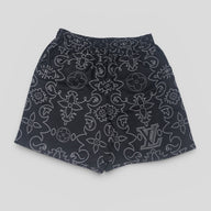 Louis Vuitton Arabesque Printed Silk Shorts in Black/White