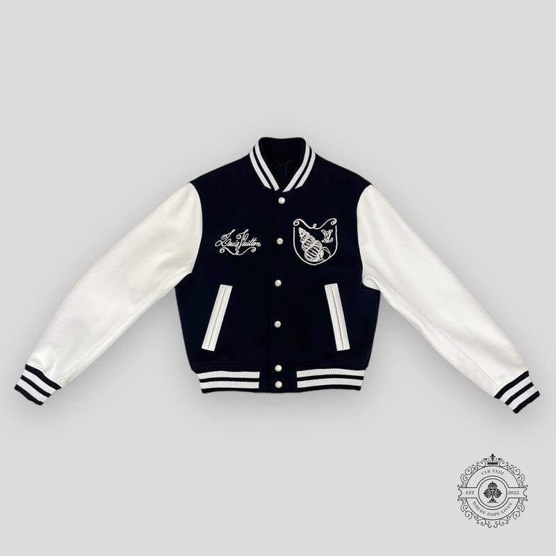 Louis Vuitton Calfskin Varsity Jacket in Navy
