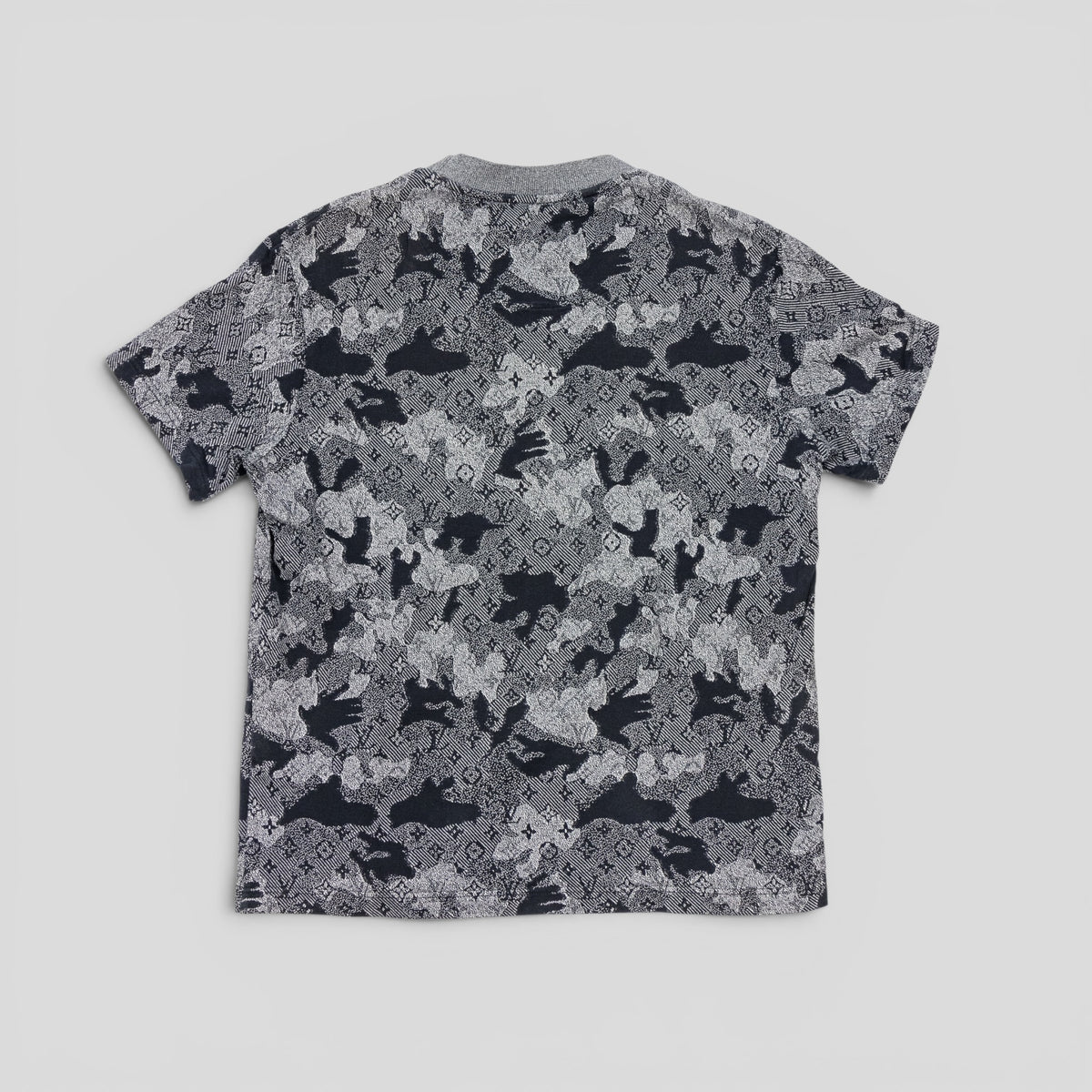 Louis Vuitton Camo Monogram Jacquard T-Shirt in Grey