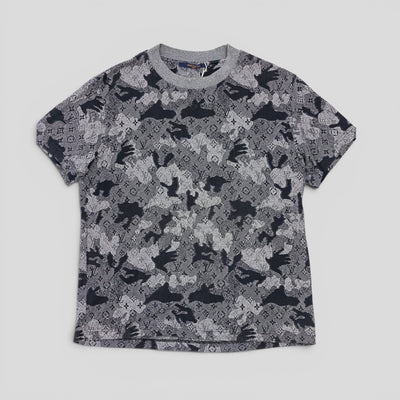 Louis Vuitton Camo Monogram Jacquard T-Shirt in Grey