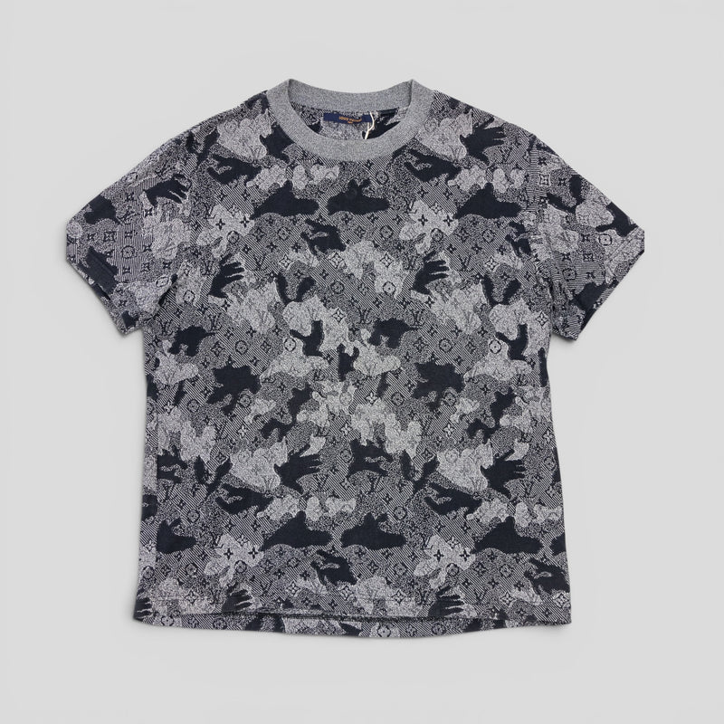 Louis Vuitton Camo Monogram Jacquard T-Shirt in Grey