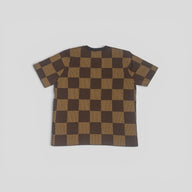 Louis Vuitton Damier Short-Sleeved Crewneck With LV Crystal Patch