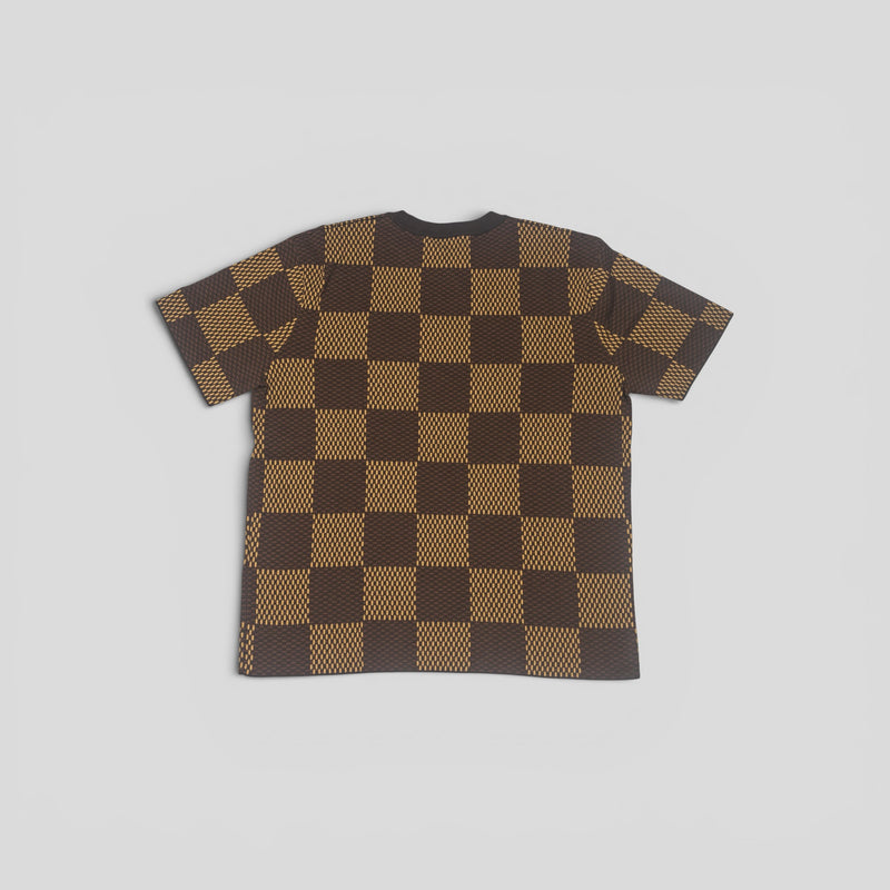 Louis Vuitton Damier Short-Sleeved Crewneck With LV Crystal Patch