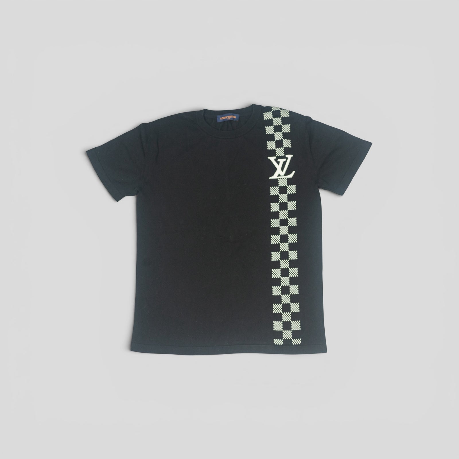 Louis Vuitton Damier Stripe Jacquard Tee in Black