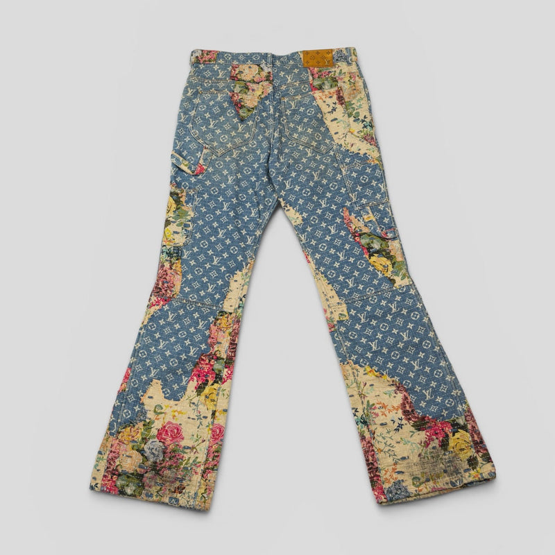 Louis Vuitton Destroyed Carpenter Bell Bottom Denim