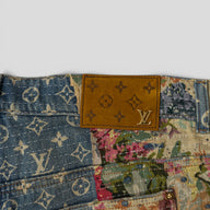 Louis Vuitton Destroyed Carpenter Bell Bottom Denim