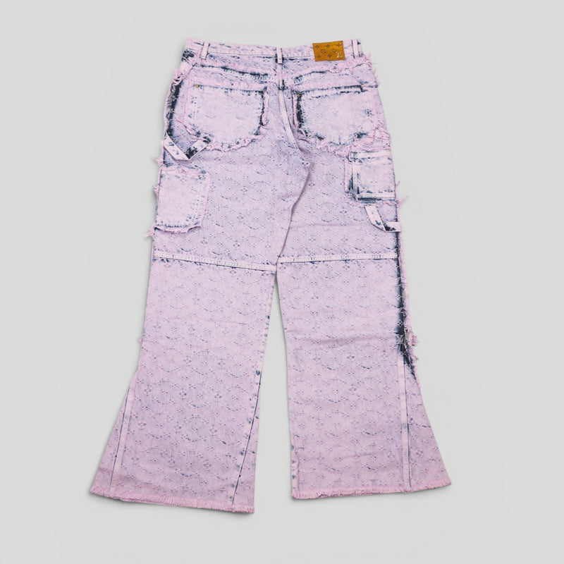 Louis Vuitton Frayed Monogram Double Knee Carpenter Pants