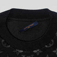 Louis Vuitton Gradient Monogram Fil Coupe Crewneck in Black