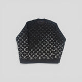 Louis Vuitton Gradient Monogram Fil Coupe Crewneck in Black