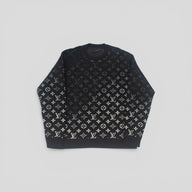 Louis Vuitton Gradient Monogram Fil Coupe Crewneck in Black