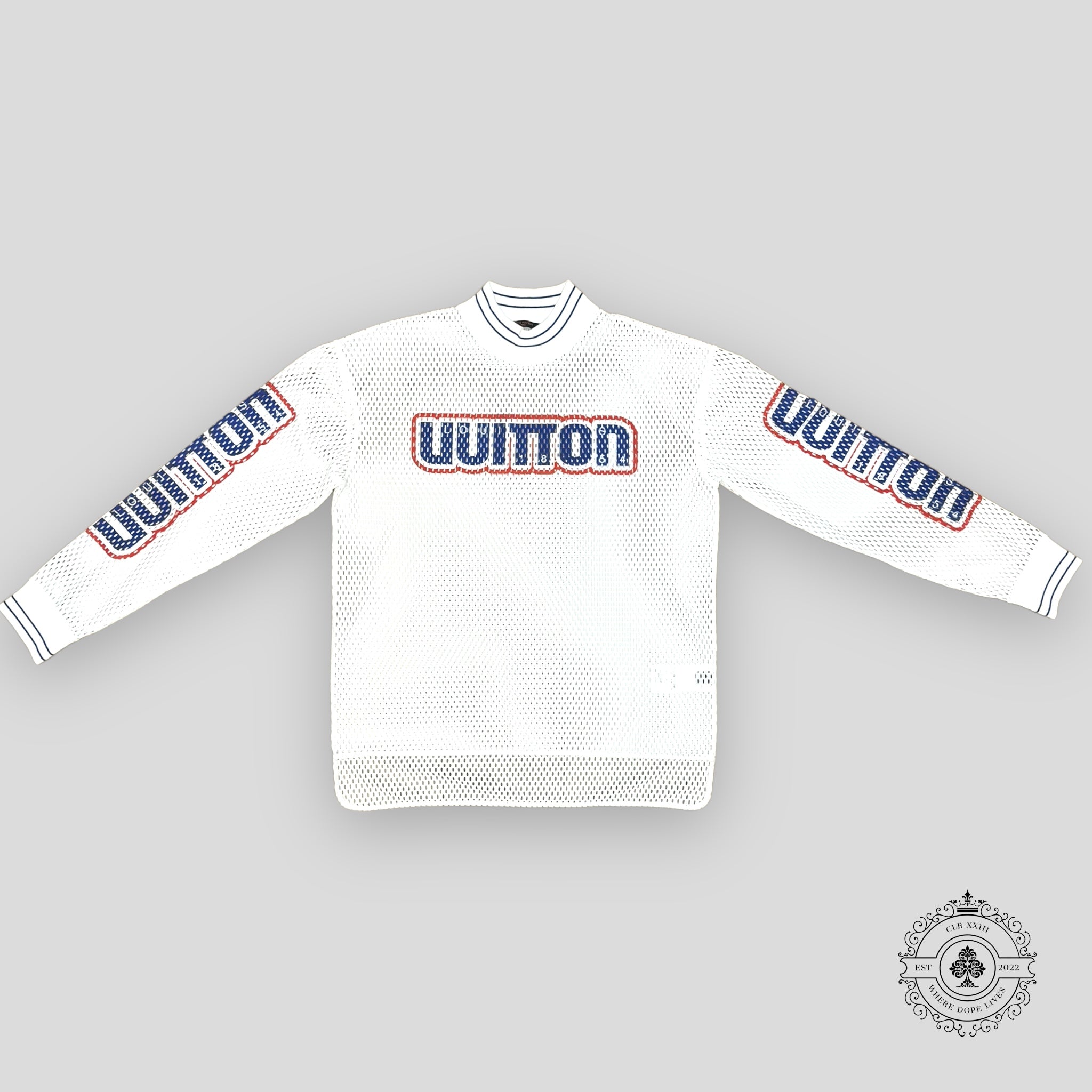 Louis Vuitton Graphic Mesh Long-Sleeved T-Shirt in White