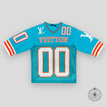 Louis Vuitton Hockey Jersey Tee in Turquoise/Orange