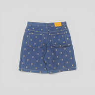 Louis Vuitton LV Embroidered Denim Shorts in Dark Wash