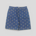 Louis Vuitton LV Embroidered Denim Shorts in Dark Wash