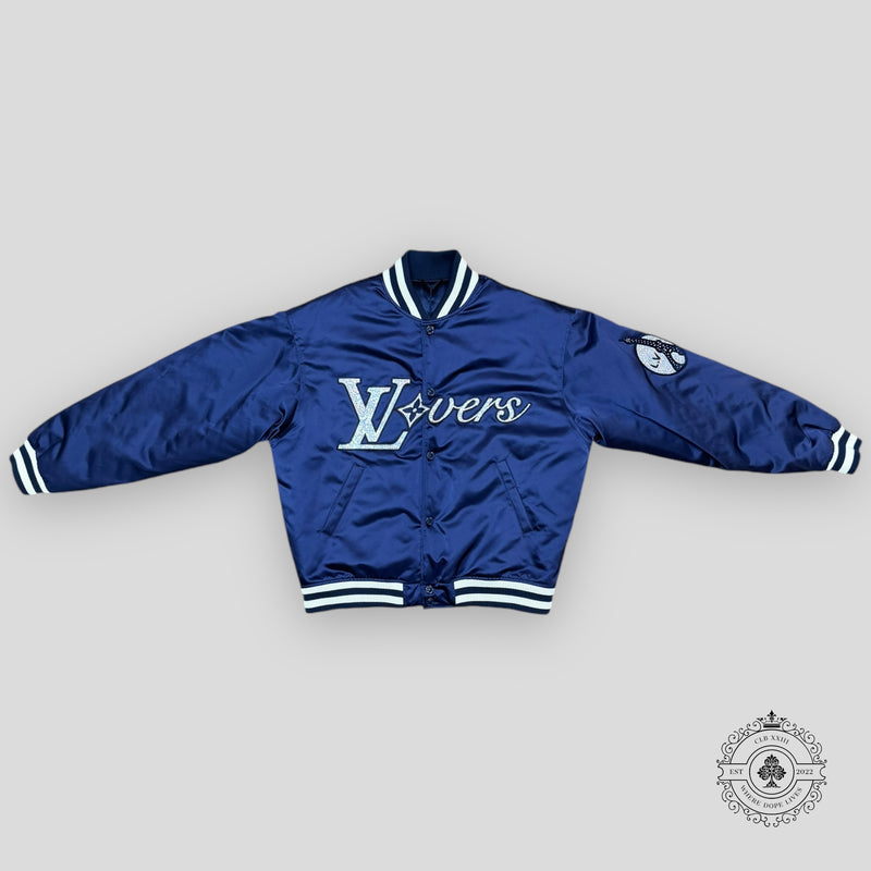 Louis Vuitton LV Lovers Baseball Varsity Jacket in Navy