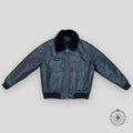Louis Vuitton Leather Aviator Mink Collar