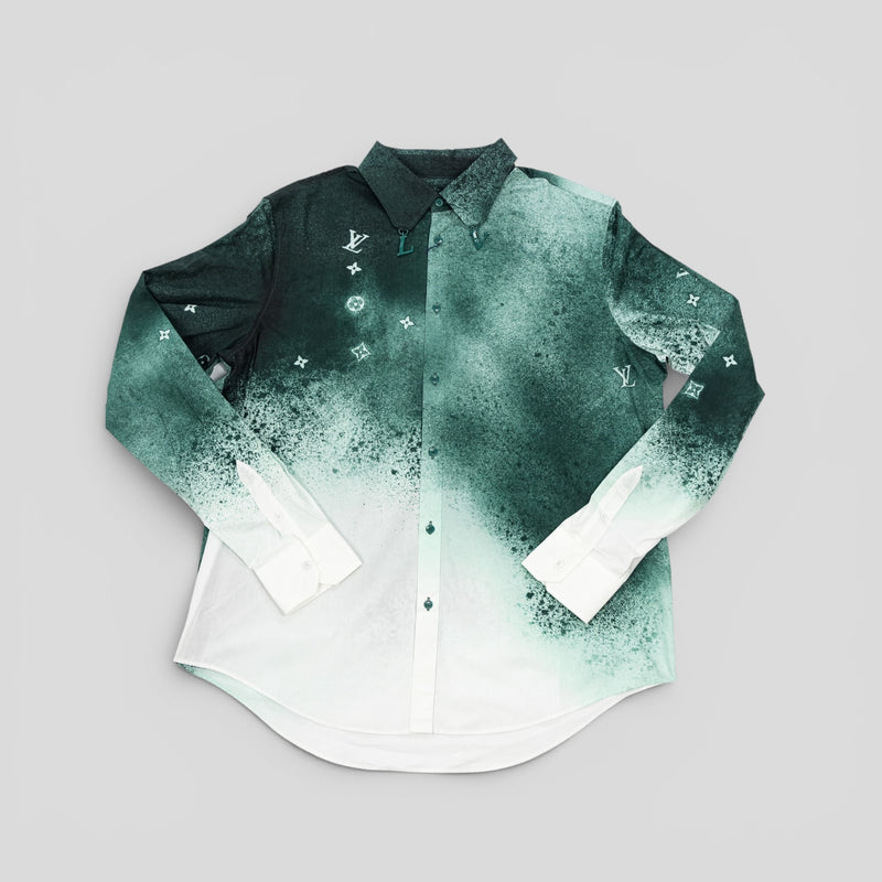 Louis Vuitton Long Sleeve Button Up Shirt in Green
