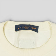 Louis Vuitton Lovers Leather Patch Tee in White