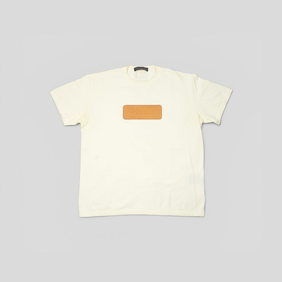 Louis Vuitton Lovers Leather Patch Tee in White — authenticated Louis Vuitton at CLB XXIII