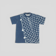 Louis Vuitton Monogram Fishnet Short Sleeve Knit Shirt in Blue