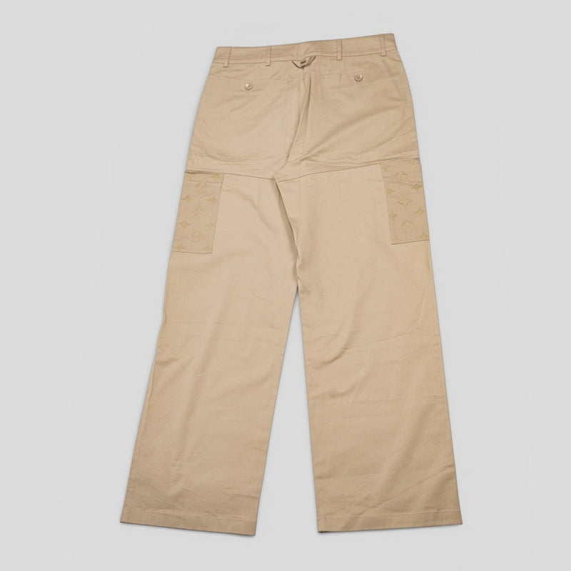 Louis Vuitton Monogram  Flocked Workwear Pants in Beige