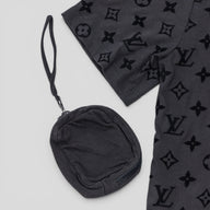 Louis Vuitton Monogram Flocked Zip Pocket T-Shirt in Grey