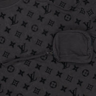 Louis Vuitton Monogram Flocked Zip Pocket T-Shirt in Grey