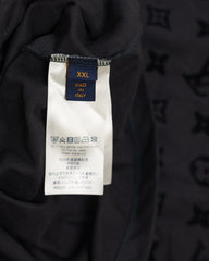 Louis Vuitton Monogram Flocked Zip Pocket T-Shirt in Grey