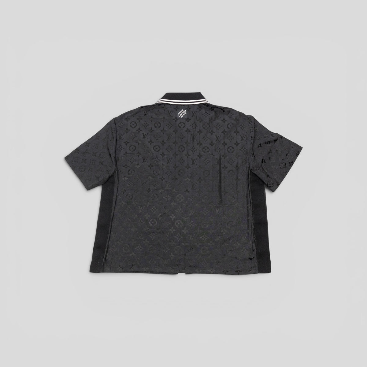 Louis Vuitton Monogram Moire Jacquard Silk Shirt in Black
