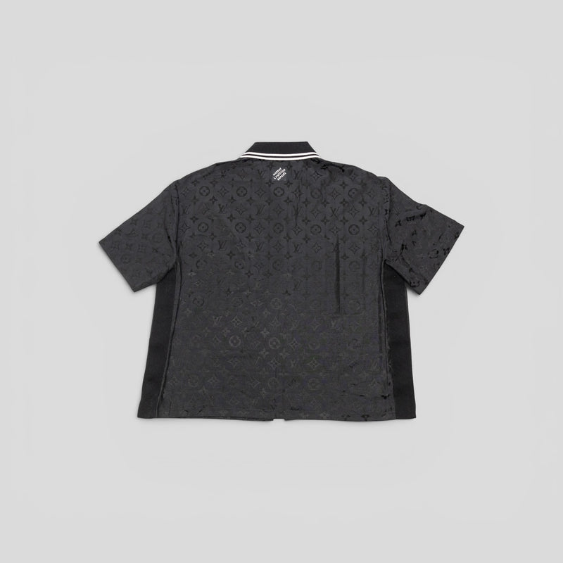 Louis Vuitton Monogram Moire Jacquard Silk Shirt in Black