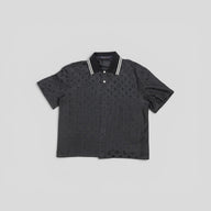 Louis Vuitton Monogram Moire Jacquard Silk Shirt in Black