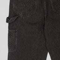 Louis Vuitton Monogram Workwear Denim Carpenter Pants in Black
