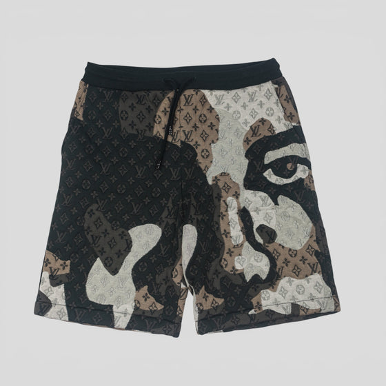 Louis Vuitton Patchwork Portrait Monogram Shorts in Black/Grey/Brown — authenticated Louis Vuitton at CLB XXIII