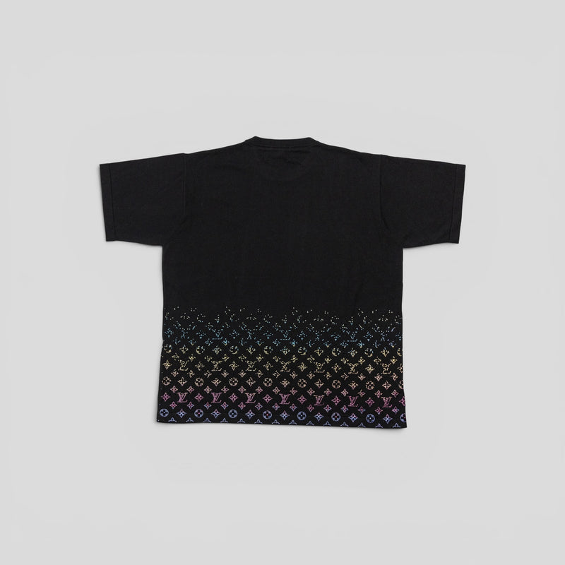 Louis Vuitton Rhinestone Monogram Degrade Tee in Black