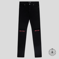 RTA Bryant Rest in Peace Skinny Jean in Black/Red