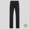 RTA Olivier Tri Paint Skinny Jeans in Black
