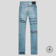 RTA Bryant RLD Artistic Skinny Jeans in Blue