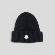 Moncler Palm Logo Beanie in Black