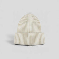 Moncler Palm Logo Beanie in White