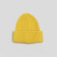 Moncler Palm Logo Beanie in Yellow