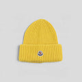Moncler Palm Logo Beanie in Yellow