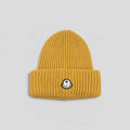 Moncler Palm Logo Beanie in Yellow
