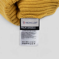 Moncler Palm Logo Beanie in Yellow