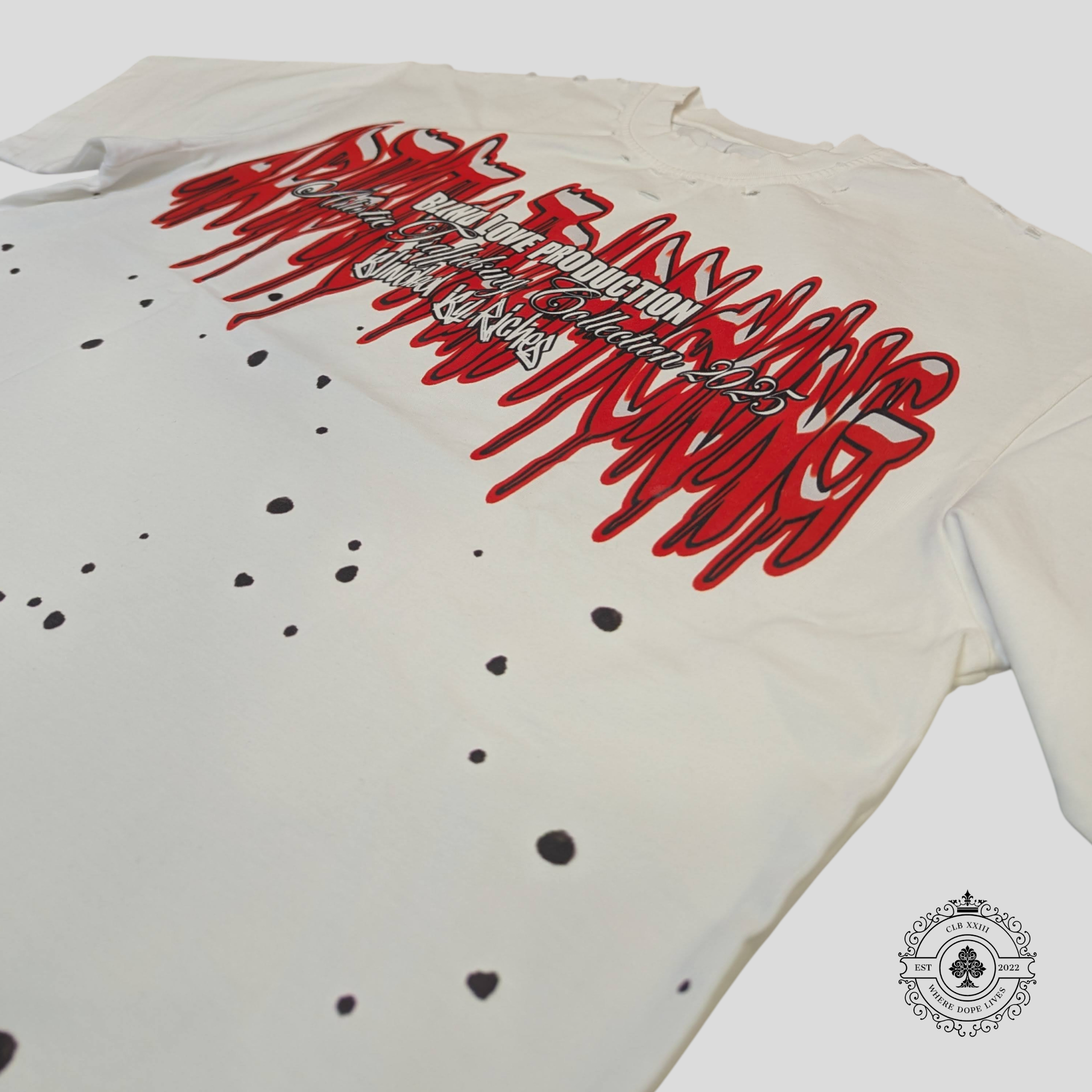 Blind Love Artistic Trafficking T-Shirt in White/Red