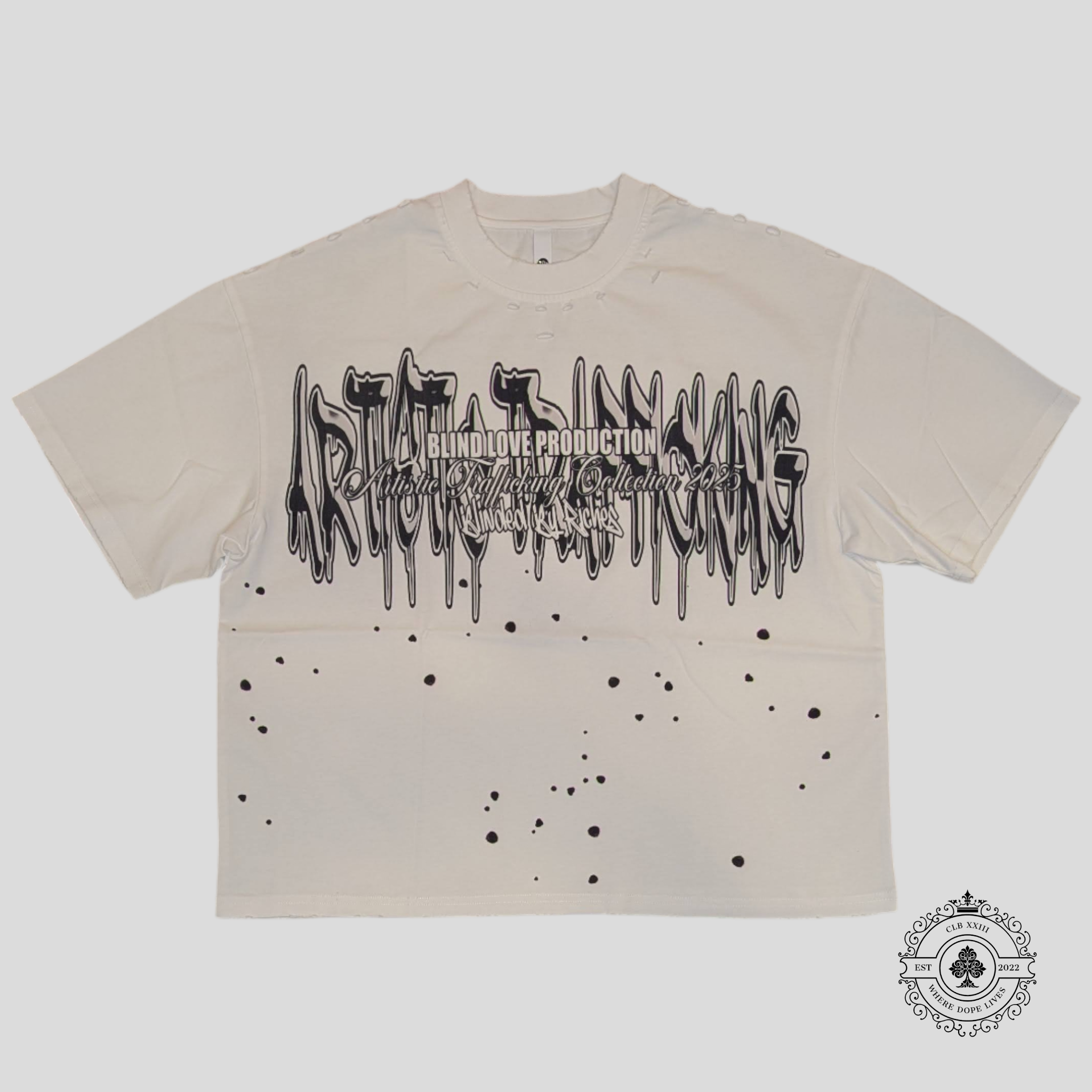 Blind Love Artistic Trafficking T-Shirt in White/Black